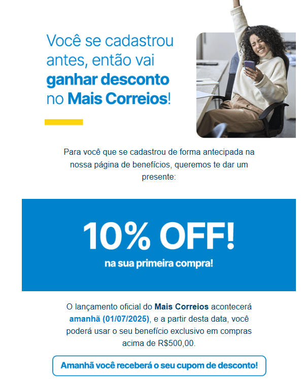 Mais Correios desconto